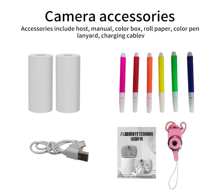Kids Camera Instant Print,2.5K Digital Video Instant Print Camera for Kids, Selfie Toddler Cameras Print Paper Christams Birthday Gifts for Girls Boys Age 3-12