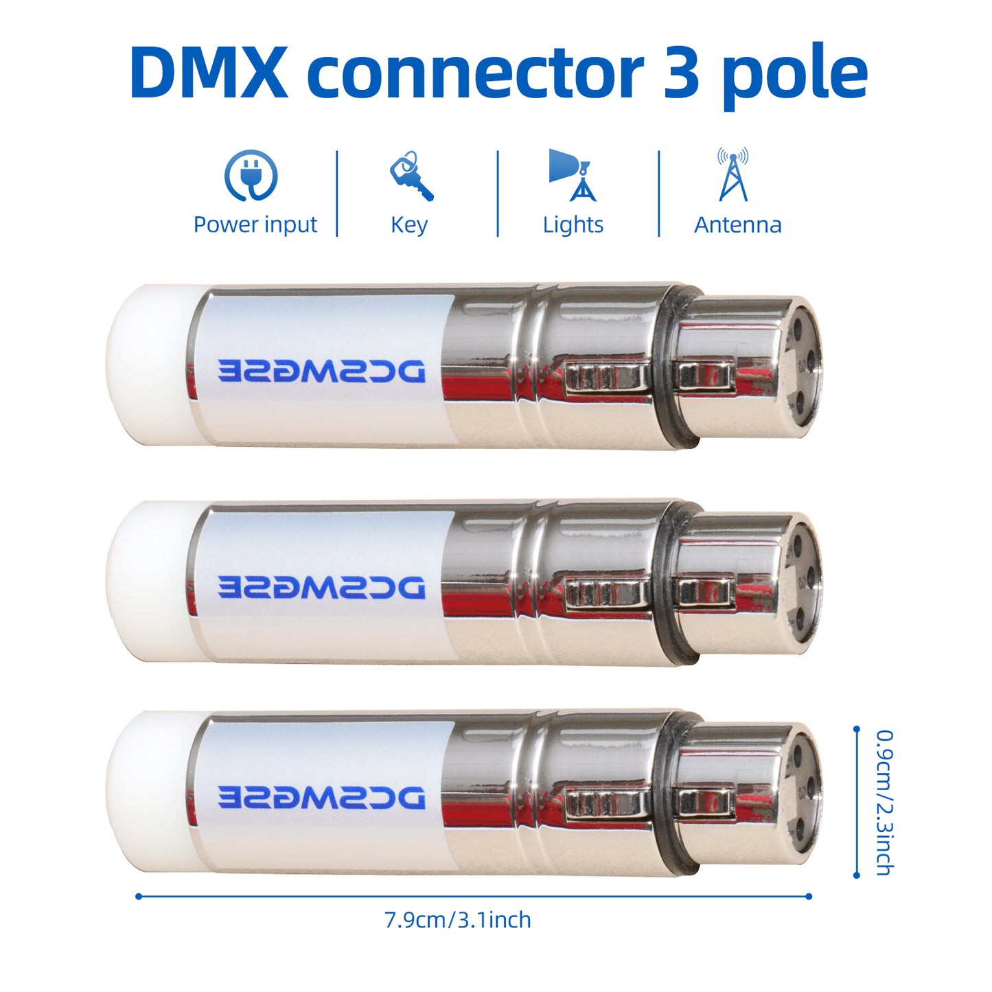 Dcsmgse DMX Wireless, 2.4G DMX 512 1 Female Receivers Short version for Stage PAR Party Light