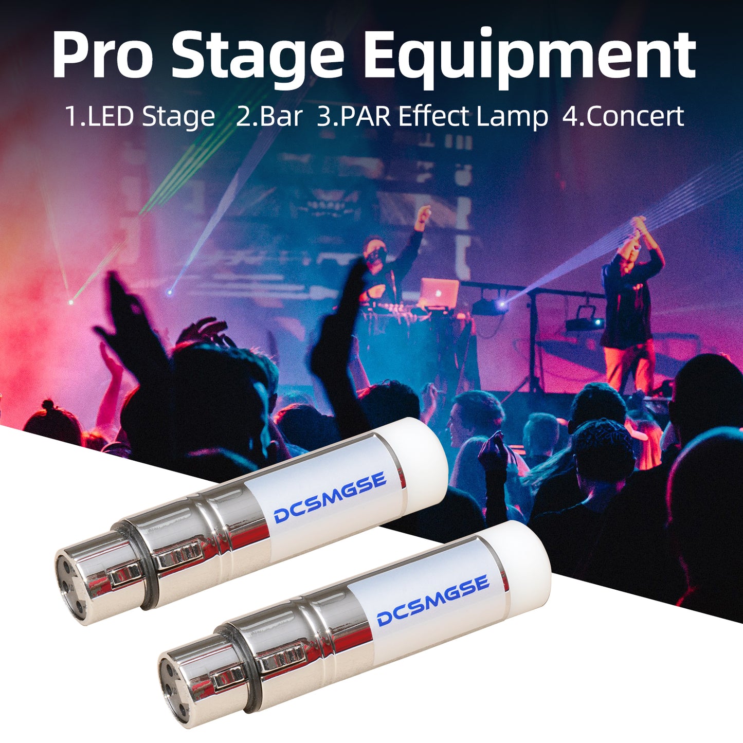 Dcsmgse DMX Wireless, 2.4G DMX 512 1 Female Receivers Short version for Stage PAR Party Light