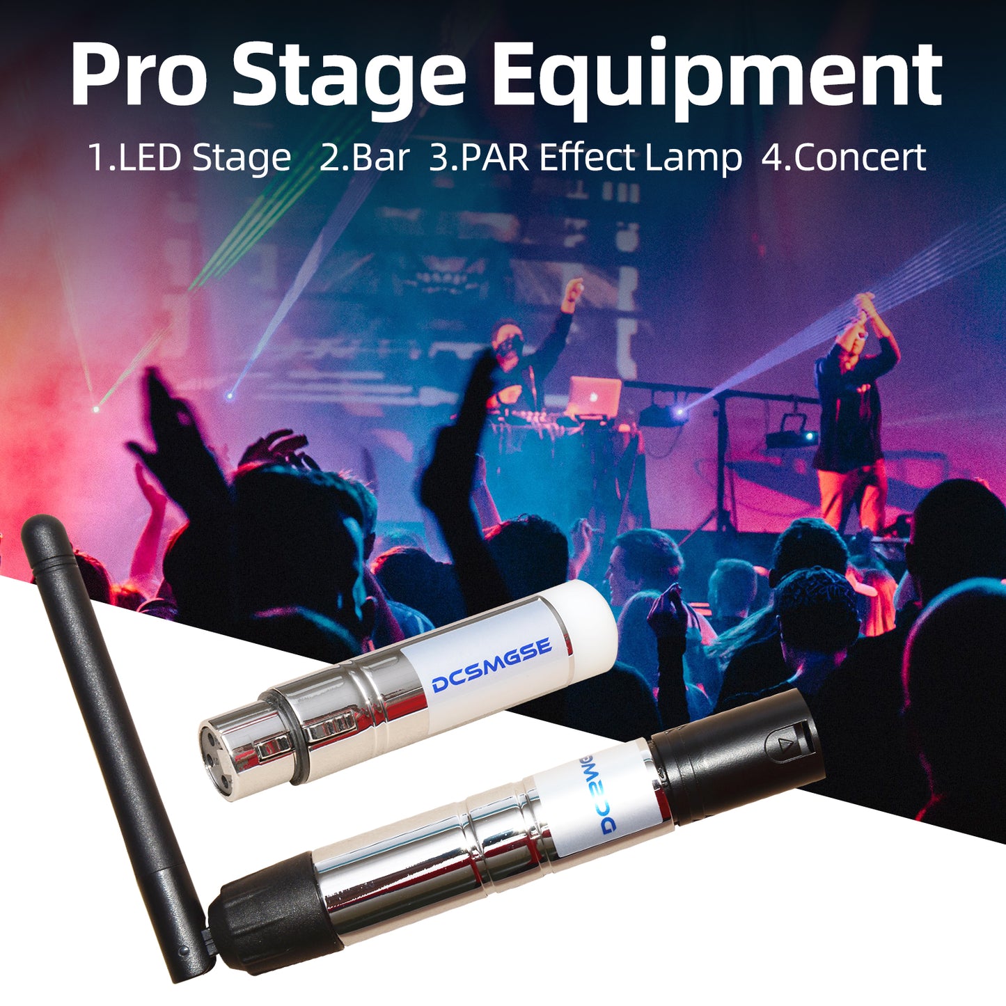 Dcsmgse DMX Wireless, DMX512 DMX Dfi DJ 2.4G Wireless Receiver & Transmitter Stage Lighting Control