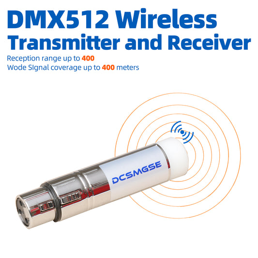 Dcsmgse DMX Wireless, 2.4G DMX 512 1 Female Receivers Short version for Stage PAR Party Light